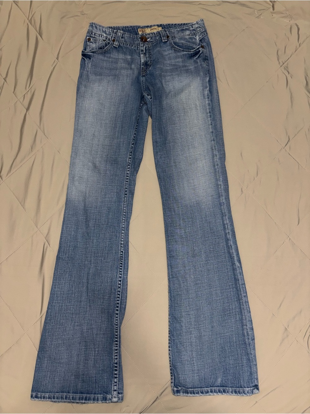 BKE Women's Medium Light Blue Flared Jeans